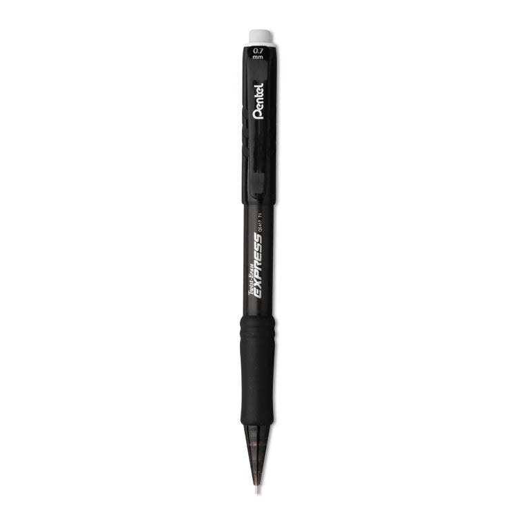 Twist-Erase EXPRESS Mechanical Pencil, 0.7 mm, HB (#2), Black Lead, Black Barrel, Dozen