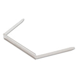Two-Piece Two-Prong Paper Fastener Bases, 2" Capacity, 2.75" Center to Center, Silver, 100/Box