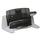 40-Sheet LightTouch Heavy-Duty Two- to Seven-Hole Punch, 9/32" Holes, Black/Gray