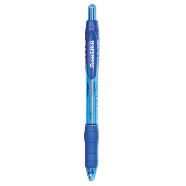 Profile Ballpoint Pen, Retractable, Bold 1.4 mm, Blue Ink, Translucent Blue Barrel, Dozen