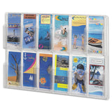 Reveal Clear Literature Displays, 12 Compartments, 30w x 2d x 20.25h, Clear