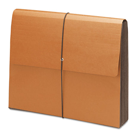 Recycled Redrope Wallets, 5.25" Expansion, 1 Section, Elastic Cord Closure, Letter Size, Redrope, 10/Box