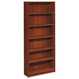 1870 Series Bookcase, Six-Shelf, 36w x 11.5d x 84h, Cognac