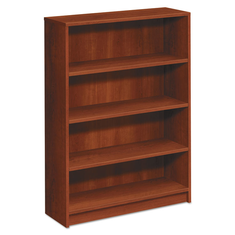 1870 Series Bookcase, Four-Shelf, 36w x 11.5d x 48.75h, Cognac