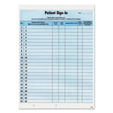 Patient Sign-In Label Forms, Two-Part Carbon, 8.5 x 11.63, Blue Sheets, 125 Forms Total