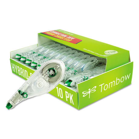 MONO Hybrid Style Correction Tape, Non-Refillable, Clear Applicator, 0.17" x 394", 10/Pack