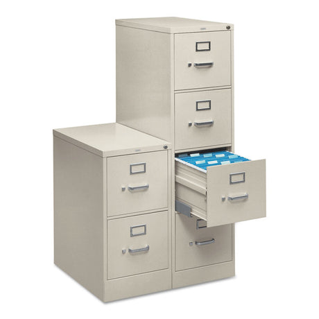 510 Series Vertical File, 4 Legal-Size File Drawers, Light Gray, 18.25" x 25" x 52"