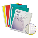 Vinyl Report Covers, 0.13" Capacity, 8.5 x 11, Clear/Assorted, 50/Box