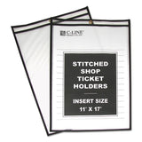 Shop Ticket Holders, Stitched, Both Sides Clear, 75 , 11 x 17, 25/Box