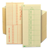 Time Clock Cards, Replacement for K14-15, Two Sides, 3.38 x 8.25, 500/Box