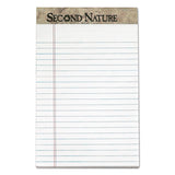 Second Nature Recycled Ruled Pads, Narrow Rule, 50 White 5 x 8 Sheets, Dozen