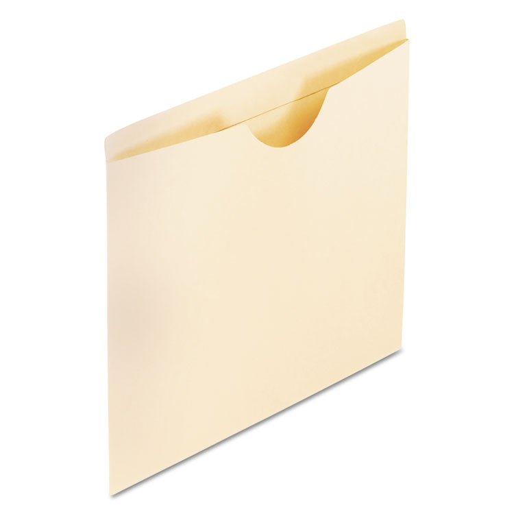 Manila Reinforced File Jackets, 2-Ply Straight Tab, Letter Size, Manila, 100/Box