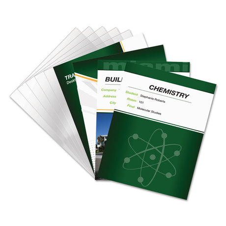 PET Ultra Clear Binding Covers, 5 mil, Clear, 11 x 8.5, Unpunched, 100/Pack