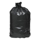 Linear Low Density Recycled Can Liners, 45 gal, 1.25 mil, 40  x 46 , Black, 10 Bags/Roll, 10 Rolls/Carton