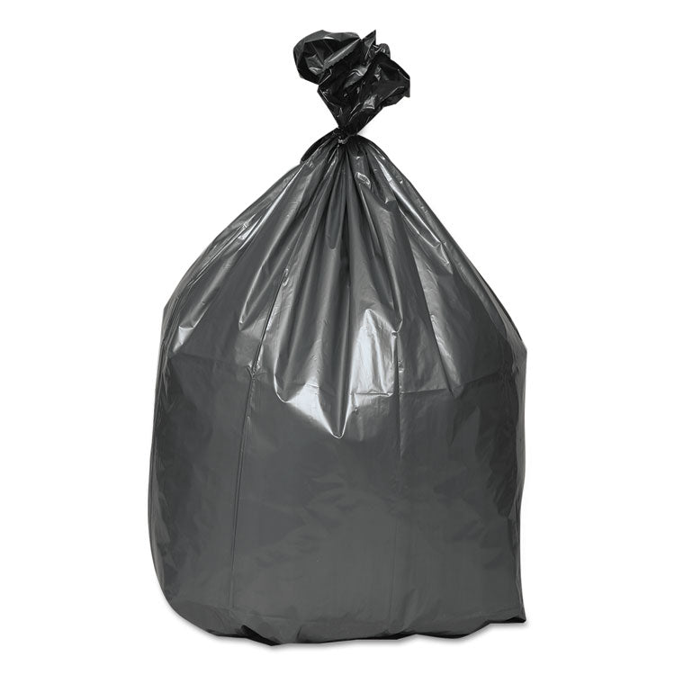 Can Liners, 45 gal, 1.55 mil, 39  x 46 , Gray, 10 Bags/Roll, 5 Rolls/Carton