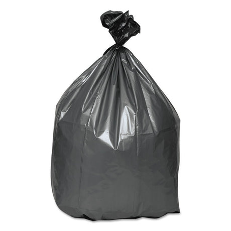 Can Liners, 45 gal, 1.55 mil, 39  x 46 , Gray, 10 Bags/Roll, 5 Rolls/Carton