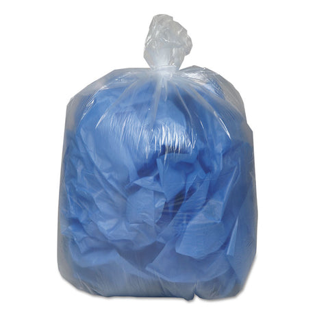 Linear Low-Density Can Liners, 16 gal, 0.6 mil, 24  x 33 , Clear, 25 Bags/Roll, 20 Rolls/Carton