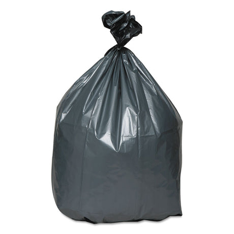 Can Liners, 33 gal, 1.35 mil, 33  x 40 , Gray, 10 Bags/Roll, 10 Rolls/Carton