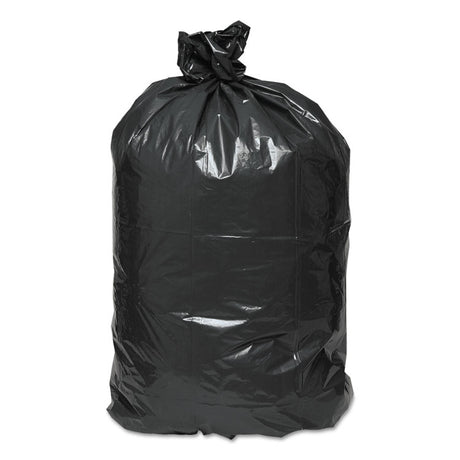 Linear Low Density Recycled Can Liners, 33 gal, 1.25 mil, 33  x 39 , Black, 10 Bags/Roll, 10 Rolls/Carton