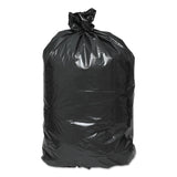 Linear Low Density Recycled Can Liners, 60 gal, 1.25 mil, 38  x 58 , Black, 10 Bags/Roll, 10 Rolls/Carton