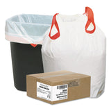 Heavy-Duty Trash Bags, Drawstring, 13 gal, 24.5  x 27.38 , White, 50 Bags/Roll, 4 Rolls/Box