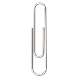 Paper Clips, #1, Smooth, Silver, 100 Clips/Box, 10 Boxes/Pack