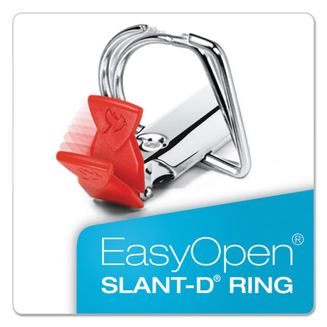 Premier Easy Open ClearVue Locking Slant-D Ring Binder, 3 Rings, 4" Capacity, 11 x 8.5, White