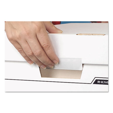 DATA-PAK Storage Boxes, Letter Files, 13.75" x 17.75" x 13", White/Blue, 12/Carton