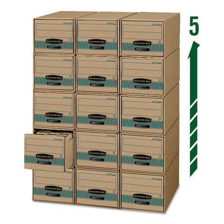 STOR/DRAWER STEEL PLUS Extra Space-Savings Storage Drawers, Letter Files, 14" x 25.5" x 11.5", Kraft/Green, 6/Carton