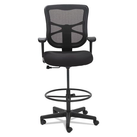 Alera Elusion Series Mesh Stool, Supports Up to 275 lb, 22.6" to 31.6" Seat Height, Black