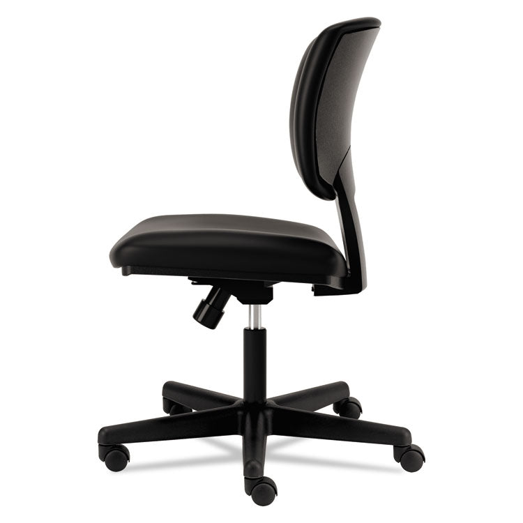 Volt Series Leather Task Chair, Supports Up to 250 lb, 18" to 22.25" Seat Height, Black