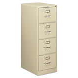 510 Series Vertical File, 4 Legal-Size File Drawers, Putty, 18.25" x 25" x 52"