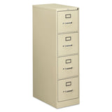 510 Series Vertical File, 4 Letter-Size File Drawers, Putty, 15" x 25" x 52"