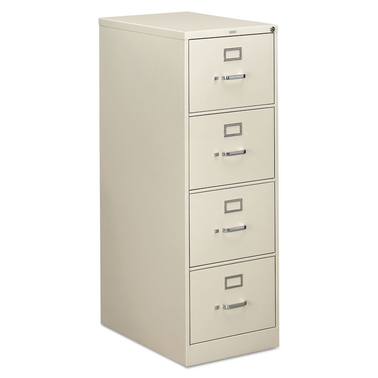 310 Series Vertical File, 4 Legal-Size File Drawers, Light Gray, 18.25" x 26.5" x 52"