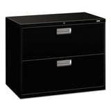 Brigade 600 Series Lateral File, 2 Legal/Letter-Size File Drawers, Black, 36" x 18" x 28"