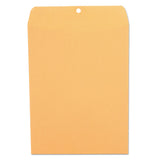 Kraft Clasp Envelope, #90, Square Flap, Clasp/Gummed Closure, 9 x 12, Brown Kraft, 100/Box