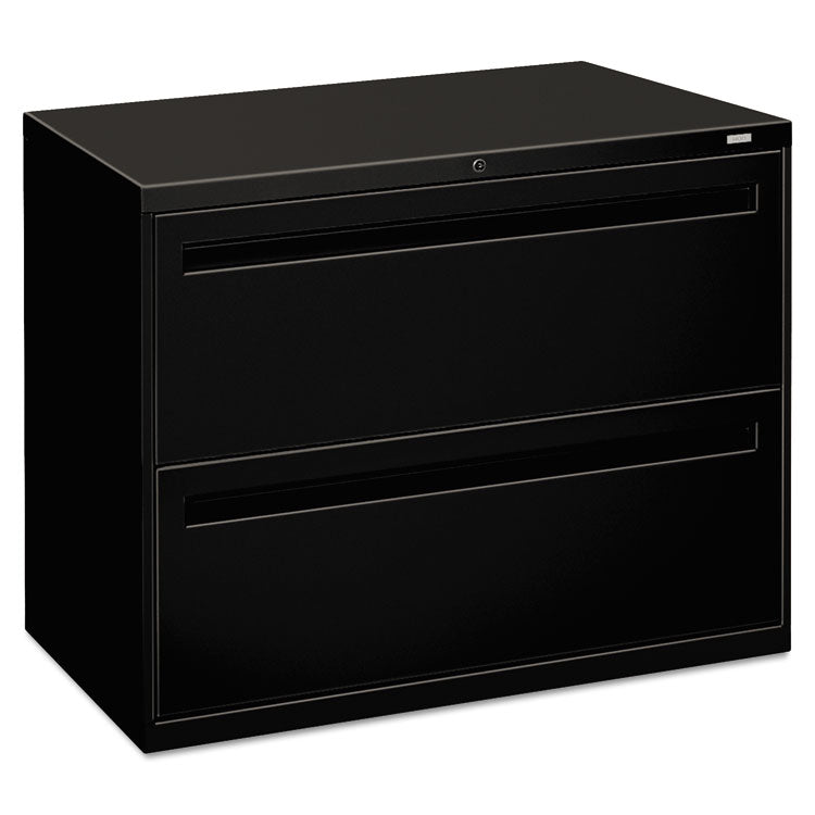 Brigade 700 Series Lateral File, 2 Legal/Letter-Size File Drawers, Black, 36" x 18" x 28"