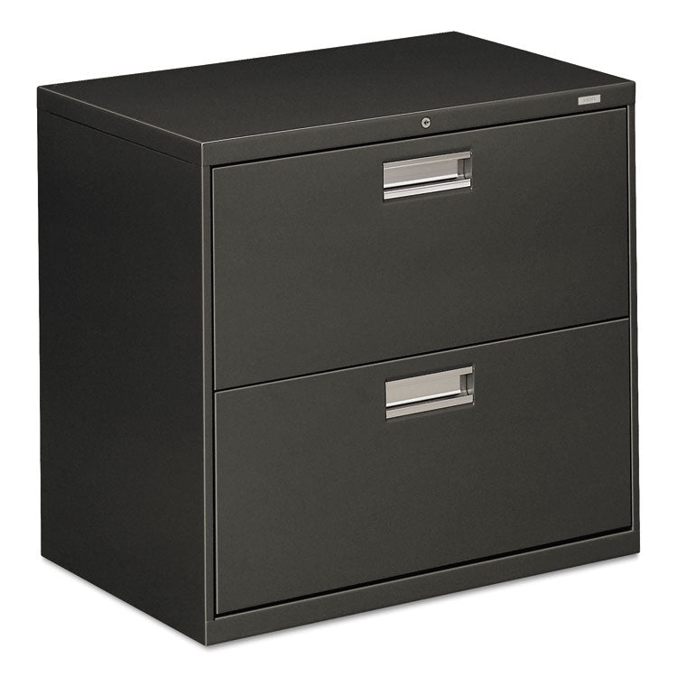 Brigade 600 Series Lateral File, 2 Legal/Letter-Size File Drawers, Charcoal, 30" x 18" x 28"