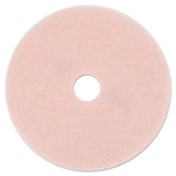 Ultra High-Speed Eraser Floor Burnishing Pad 3600, 27" Diameter, Pink, 5/Carton