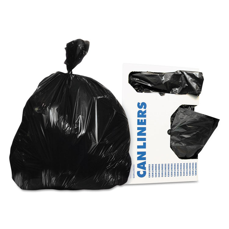 Linear Low-Density Can Liners, 30 gal, 0.5 mil, 30  x 36 , Black, 250/Carton