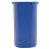 Deskside Recycling Container, Medium, 28.13 qt, Plastic, Blue