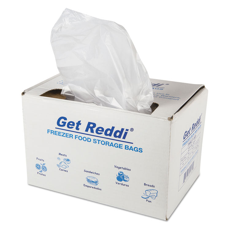 Get Reddi Freezer Food Storage Bags for Full-Size Bun Pans, Includes Twist-Ties, 27  x 37 , Natural, 200/Carton