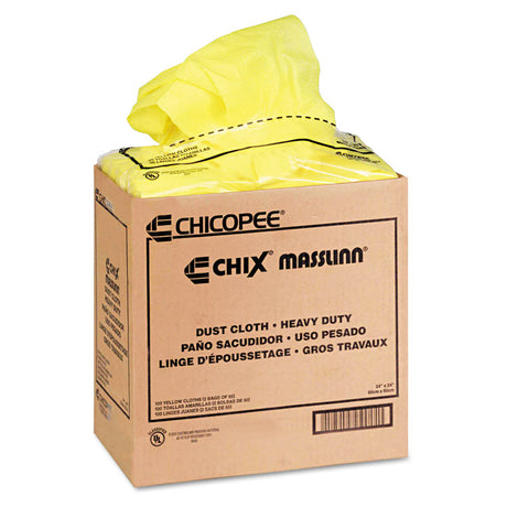 Masslinn Dust Cloths, 24 x 24, Yellow, 50/Bag, 2 Bags/Carton