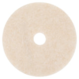 Ultra High-Speed TopLine Floor Burnishing Pads 3200, 20" Diameter, White/Amber, 5/Carton