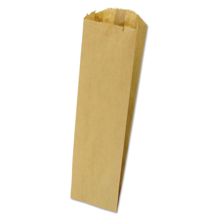 Grocery Pint-Sized Paper Bags for Liquor Takeout, 35 lb Capacity, 3.75  x 2.25  x 11.25 , Kraft, 500 Bags