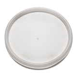 Plastic Lids for Foam Cups, Bowls and Containers, Flat, Vented, Fits 6-32 oz, Translucent, 100/Pack, 10 Packs/Carton