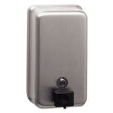 ClassicSeries Surface-Mounted Soap Dispenser, 40 oz, 4.75 x 3.5 x 8.13, Stainless Steel