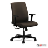 Ignition Series Fabric Low-Back Task Chair, Supports 300 lb, 17" to 21.5" Seat, Espresso Seat/Back, Black Base