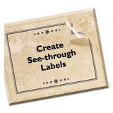 Matte Clear Shipping Labels, Inkjet Printers, 8.5 x 11, Clear, 25/Pack