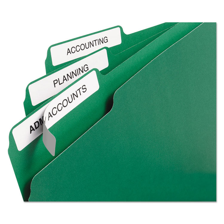 Permanent TrueBlock File Folder Labels with Sure Feed Technology, 0.66 x 3.44, White, 30/Sheet, 50 Sheets/Box